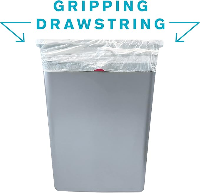 Highmark 0.9-mil Drawstring Trash Bags 13 Gallons White Box Of 120 DP848808