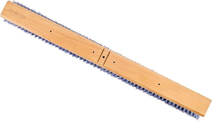 Restaurantware-BROOM HEAD ONLY: Clean Tek Professional 30-Inch Broom Head 1 Heavy-Duty Push Cleaning Tool - Handle And Brace Sold Separately Heavy Plastic Bristles Wooden Commercial Use