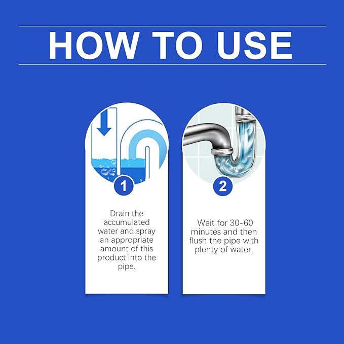 Drain Pipe Cleaner for Kitchen and Toilet Sinks - Unclog Drains &amp Remove Blockages with Ease Household Cleaning Essential(2PCS)