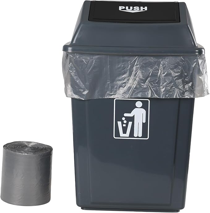 18 Gallon Gray Trash Bags Tall Kitchen Garbage Can Bag Large Garbage Bags 100 Counts