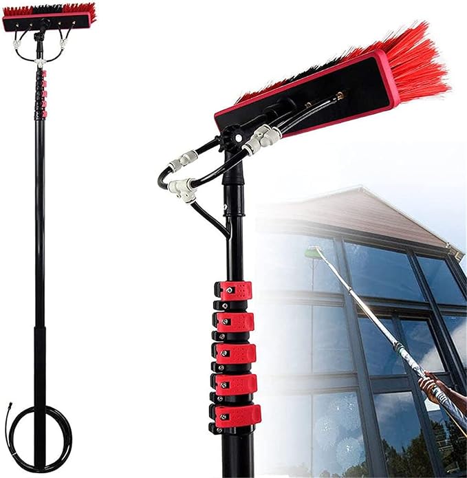 Water Fed Telescopic BrushHigh-Altitude Cleaning BrushCleaning Photovoltaic and Solar PanelsWashing Set Equipment Extension Pole Cleaning for Trucks Windows3.6m