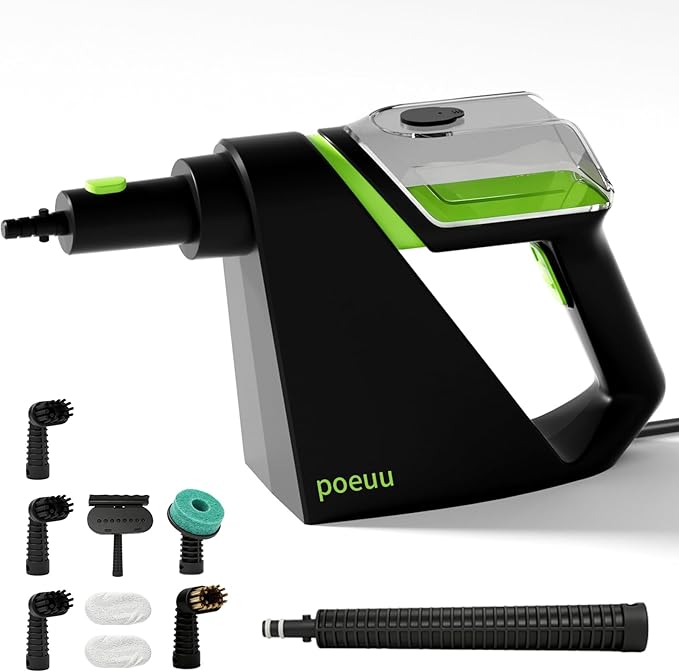 Handheld Steam Cleaner for Home 10s Fast Heat Up Steamer 1500W Portable Steam Cleaning with Dual Safety Lock.400ml Large Water Tank for Bathroom Toilet Kitchen Grout Window Car
