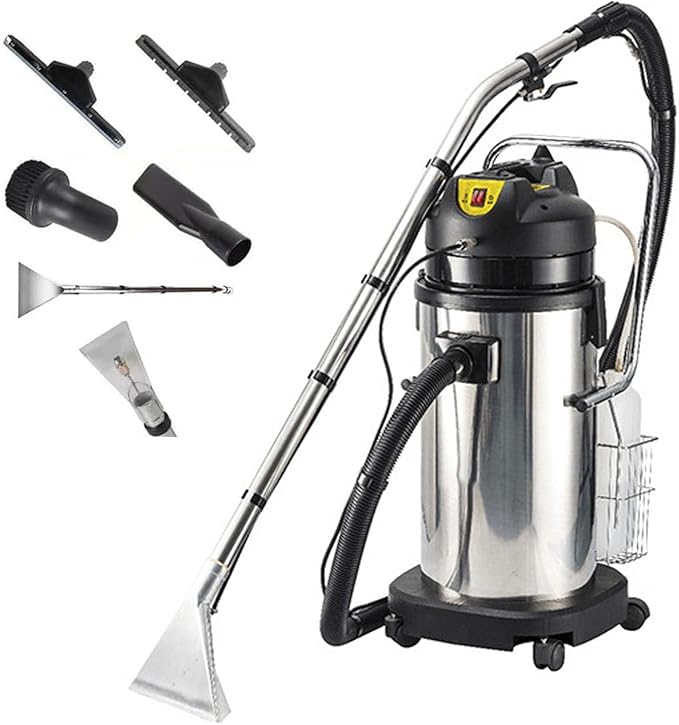 Carpet Water Extractor3-in-1 Upholstery Cleaner30L 7.9GalStainless SteelWet Dry Vacuumfor Sofa Curtain Carpet Home Commercial Light Cleaning 20L
