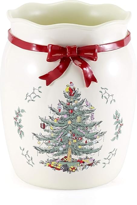 Spode - Waste Basket Decorative Trash Can Holiday Home Decor Christmas Tree