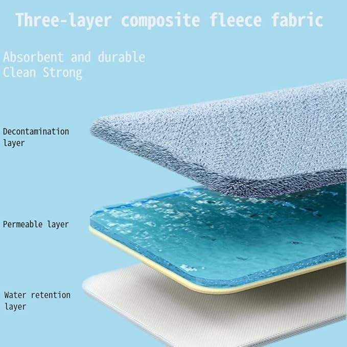 Retractable Gap Duster with 60 Extension Pole Flexible Microfiber Brush for Under Appliances Furniture &amp Tight Spaces Washable Flat Duster for Fridge Stove Couch Crevices (4 Replacement Fabric