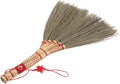 Happyyami Mini Grass Broom Dusting Brush Soft Bristle Desk Brush for Desktop Cleaning Natural Broom for Office