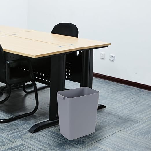 4.5 Gallon Small Plastic Waste Basket Office Garbage Cans 3 Packs Gray