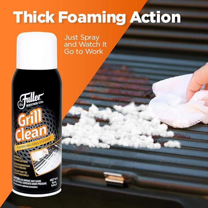 Fuller Brush Grill Cleaner - Heavy Duty Foaming Spray for Cleaning Oven Grilling Griddle &amp Iron Plate - Safe &amp Easy Grease Remover for Clean BBQ Racks &amp Grills 1 Pack