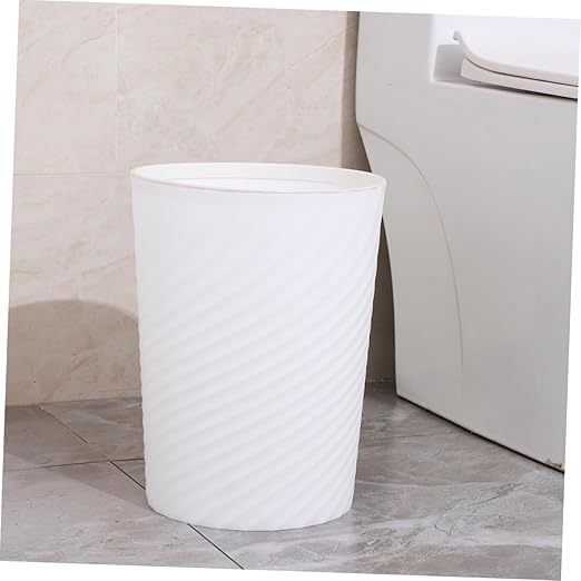 Plastic Trash Can Medium Wastebasket Bathroom Garbage Container Basket No Lid for Kitchen Office Bedroom Living