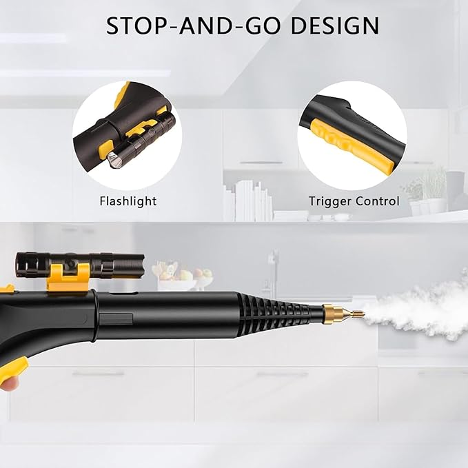 Handheld Steam Cleaner with 1000ml Tank 2500W High Pressure Steamer for Cleaning 3bar Portable Steam Cleaning
