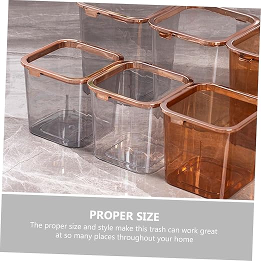 DECHOUS 2pcs Storage Bins Trash Can Pressure Ring Heavy Duty Garbage Bin Wastebasket Kitchen Garbage