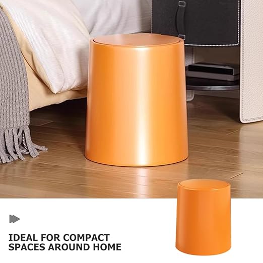 TOYANDONA Double Compartment Press-top Trash Can with Lid Large Plastic Wastebasket for Kitchen and Bathroom Sturdy Dual Bin Garbage Container for Home and Office Use