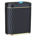 steo spce Automatic Motion Sensor Bathroom Small Trash Can with Lid 2.6 Gallon Black Touchless Slim Garbage Can Smart Waterproof Trash Bin for Bedroom Restroom Living Room Office