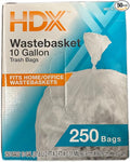 Firgroupinv Wastebasket Trash Bags 10 Gallon 250 Count Home and Office Use
