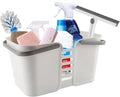 Cleaning Supply CaddyLarge Cleaning Products Storage Organizer with HandlesPortable Plastic Bucket Tool Storage Shower Caddy Basket for Bathroom Bedroom Kitchen College Dorm Garden