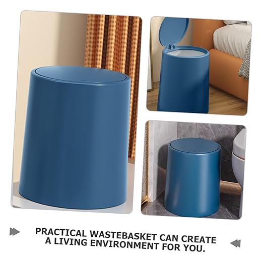 PRETYZOOM Detachable Dual Compartment Garbage Can with Pressing Lid Wastebasket for Home Kitchen Office and Bedroom Modern Nordic Design Safe and Reusable Waste Container