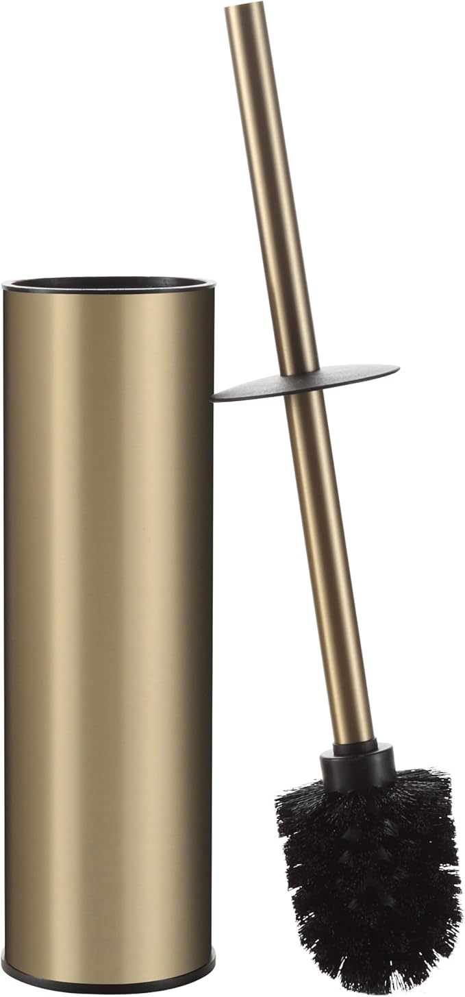 BGL Brushed Gold Toilet Brush and HolderStainless Steel Toilet Brushes for Bathroom with Holder