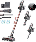 Vacuum Cleaners 45KPa Powerful Suction Cordless Vacuum Cleaner with LED Touch Display 60mins Runtime Lightweight Stick VacuumsHandheld Vacuums for Home Pet Hair
