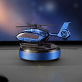 Solar Energy Rotating Helicopter Car Diffuser Air Purifier Odor Eliminator Perfume Accessory Interior Decoration (Blue)