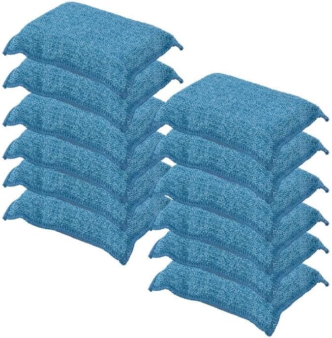 Miracle Microfiber Scrubbing Sponge Blue Extra Scrubbing Power Kitchen Sponge Sink Pot Pan and Dish Washing Super Absorbent and Rapid Drying 12-Pack by Superio