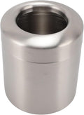 Fockety Countertop Trash Can Stainless Steel Desktop Trash Can Round Garbage Bin Tiny Waste Basket Easy to CleanCountertop Garbage Can for Home Office Near Desk Bathroom Wastebasket