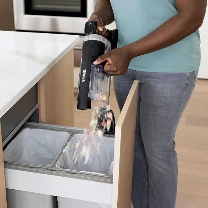 Shark UZ865H Stratos Cordless Vacuum with Clean Sense IQ DuoClean PowerFins HairPro Includes Duster Crevice Tool &amp Anti-Allergen Brush Up to 50 Minute Runtime Gray (Renewed)