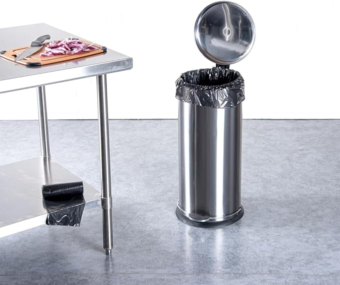 Restaurantware RW Clean 13 Gallon Trash Bags 1000 Light-Duty Garbage Can Liners - Fits 12-16 Gallon Trash Cans Stretchable Black Plastic Bin Liners With Star Seal Bottom