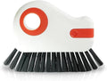 2 in 1 Groove Cleaning Brush - Window Track Cleaner &amp Hard Bristle Grout Brush Tool(1 pcs Orange)