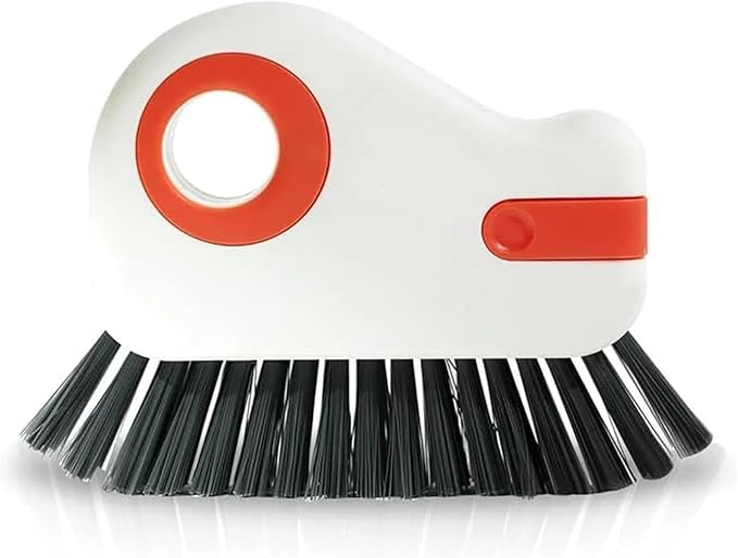 2 in 1 Groove Cleaning Brush - Window Track Cleaner &amp Hard Bristle Grout Brush Tool(1 pcs Orange)
