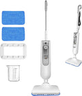 Lightweight Steam Mop Hard Floor Carpet Cleaner 1300W Steamer with 2 Washable Pads 400ml Water Tank 2 Speed 16ft Power Cable for Home