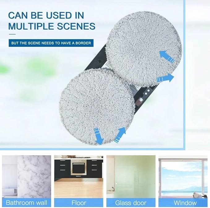 Window Cleaner Robot Smart Cleaning Robot with 2800Pa Strong Suction Glass Vacuum Robot with Remote Control for Indoor/Outdoor Windows Mirror