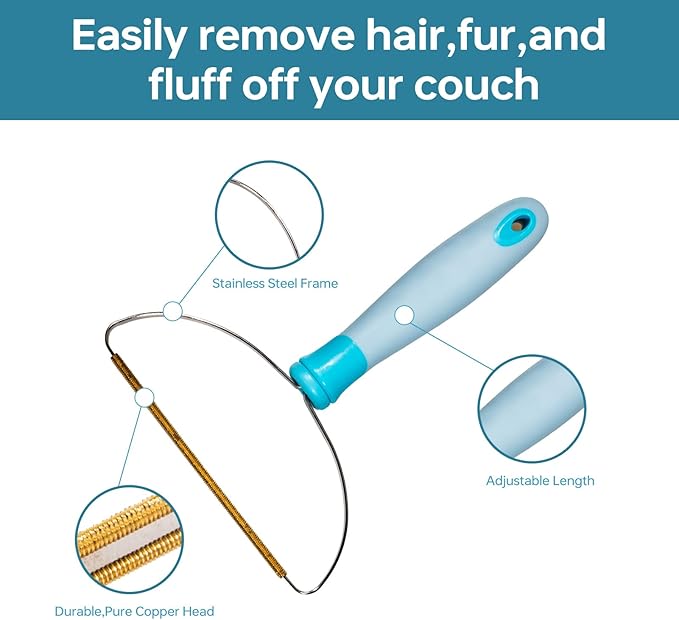 Pet Hair Remover Set 3Pcs Pet Hair Remover ToolCarpet Rake for Dogs &amp Cats Hair RemovalCarpet Rake for Pet Hair Removal Pet Hair Removal Broom for Rug Couch Pet Bed CarClothes Furniture