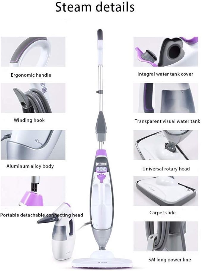 Spray Mop Self Wringing Microfiber Mop Flat Floor Mop Kit 360 Degree Rotation Dry and Wet Cleaning Mop Steam Mop Combo Comprehensive Decontamination Sterilization