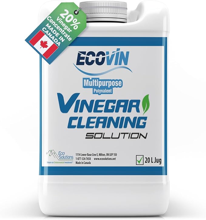 Eco Solutions Vinegar Cleaning Solution - multipurpose cleaning vinegar for home outdoors &amp automotive 20% vinegar concentrate (5.3 Gallon (20 Litre))