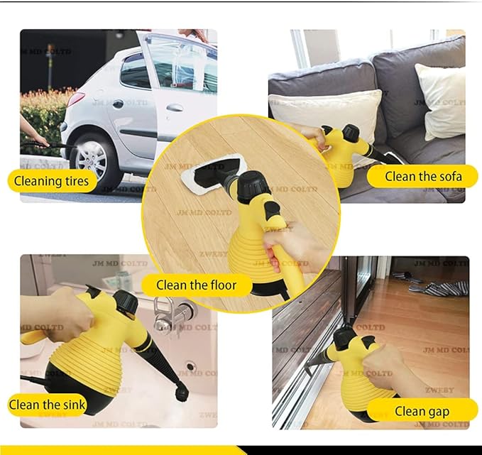 Steam Cleaner Multipurpose Handheld Pressurized Steam Cleaner Portable 360cleaning for Kitchen Bathroom Windows Auto Floors