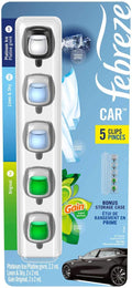 Febreze Car Air Freshener 5 Count Platinum Linen &amp Sky Gain Original Vent Clips