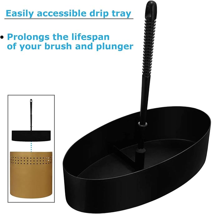Blue Donuts Toilet Brush and Plunger Set with Holder Modern Gold Bathroom Accessories Toilet Plunger and Toilet Bowl Brush Combo