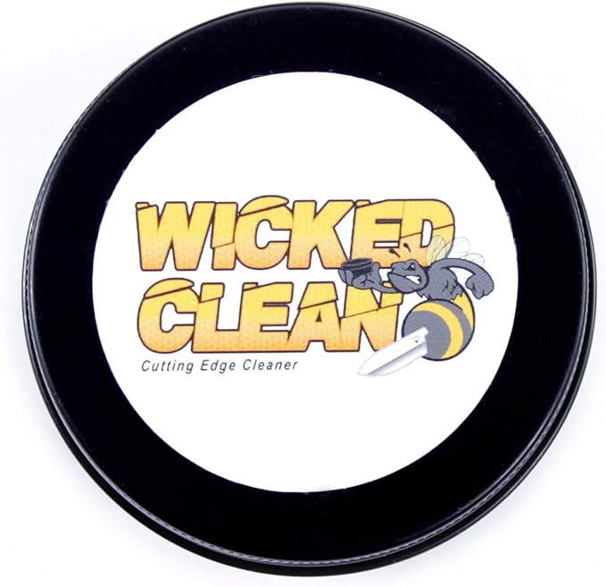 WICKED CLEAN - (2.0 oz.) - Cutting Edge Knife Cleaner - For Stainless Steel Carbon Steel and Damascus Steel - 100% Organic &amp Food Safe - (USA Made) – Cleans &amp Protects