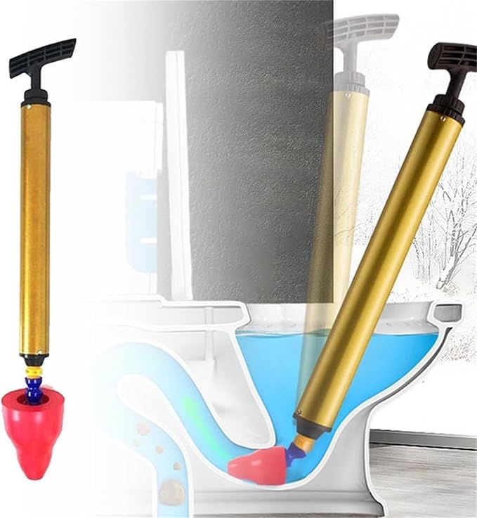 High Pressure Toilet Plunger - Professional Drain Clog Remover Septic Safe for Toilets/Sinks/Showers
