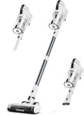 Cordless Vacuum Cleaner 600W 50KPA 70Mins Runtime Fast Charging Vacuum Cleaner Self-Standing LED Light Touch Screen Stick Vacuum for Home Light Weightfor Pet Hair/Carpet/Floor White