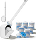 Disposable Toilet BrushToilet Bowl CleanerWall Mounted Toilet Bowl Brush with 36 Refills for Deep Toilet CleaningToilet Brush and Holder Set for Hygienic Bathroom Maintenance