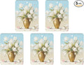 5PCS Car Air Freshener Hanging Personalized Double Sided White Tulip Car Fresheners Long Lasting New Cars Scents Cute Automotive Freshies for Closets Drawers (tea)