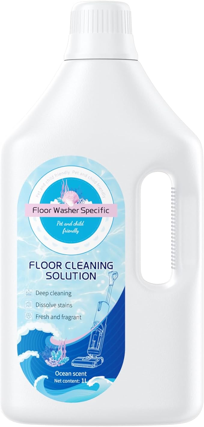 1L Fresh Ocean Floor Cleaning Solution Compatible With Tineco/Bissell/Dreame And Shark Fragrance Deodorization Deep Cleans for Multiple Hard Floors Suitable With Cordless Wet/Dry Vacuum