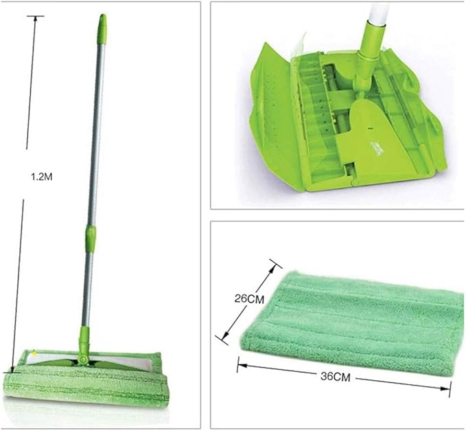 Microfiber Mop for Floor Cleaning Wet Dry Professional Flat Mops for Hardwood Floor Laminate and Tile Floor with Reusable Mop Pad