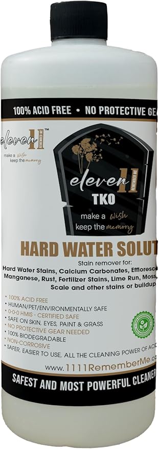 1111 TKO Headstone Cleaner – Safe Powerful &amp Easy to Use – For Granite Marble Bronze Concrete Brick Wood Vinyl &amp More – Just Spray &amp Rinse
