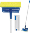 LOLA Squeeze Sponge Mop w/Poly Foam &amp a Natural Cellulose Layer Absorbs and Wicks Moisture Hard Surface Cleaner Refillable 9” Wide Head