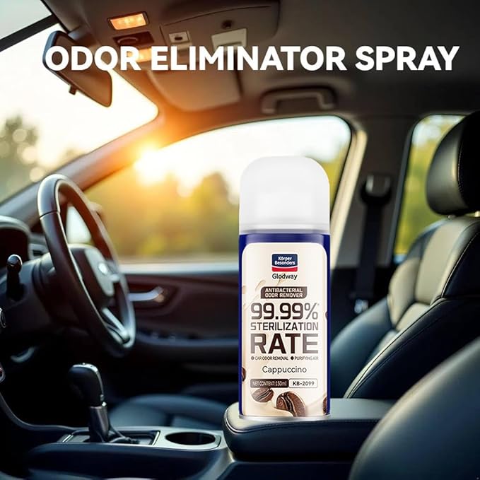 GLODWAY Car Air Freshener Spray Cappuccino Scent 6 OZ Odor Eliminator4 Pack for Cars Trucks RVs Home