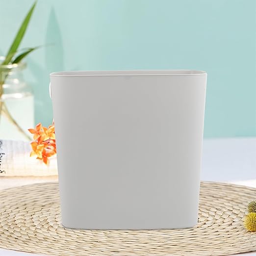 Zerodeko 2pcs Plastic Trash Can Wastebasket 8l Lock Lid Kitchen Rubbish Bin for Home Office Bathroom Storage Container