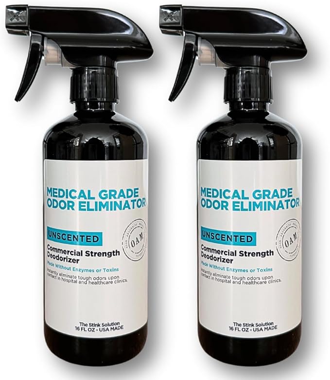 Medical &amp Commercial Grade Odor Eliminator for Cast Removal Colostomy Incontinence Wound Smell &amp Ostomy Odor in Hospitals &amp Clinics Fragrance Free Unscented Odor Neutralizer Spray 2 1