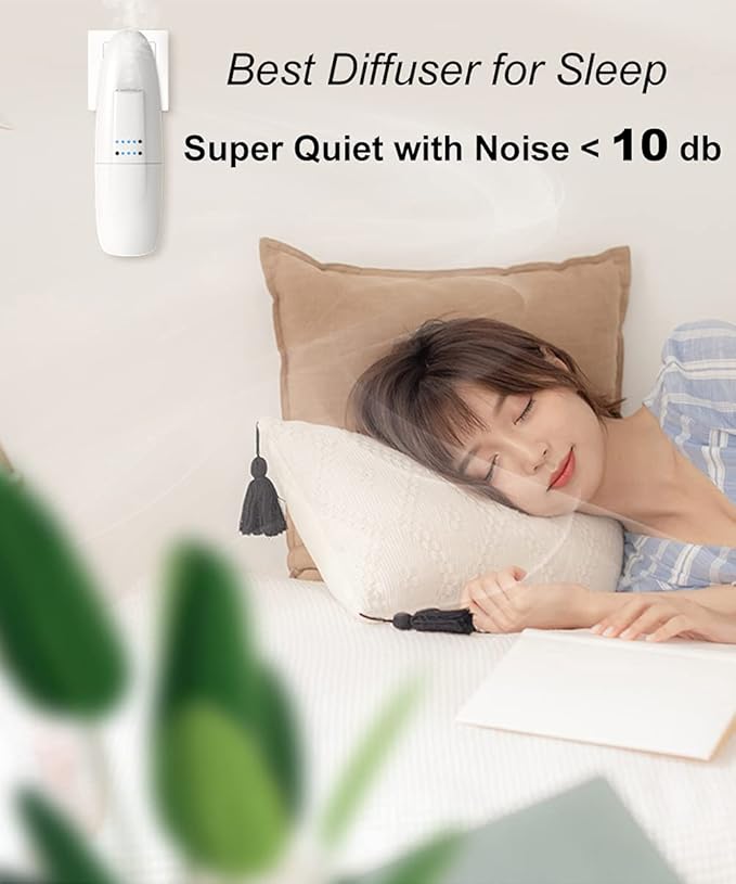 Smart Waterless Aromatherapy Essential Oil Diffuser Professional Portable Scent Air Machine Waterless Plug-in Aroma Diffuser for Essential Oils 100ml for Home Large Room
